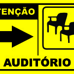 Atenção Auditório - placa-1mm-20-x-30cm